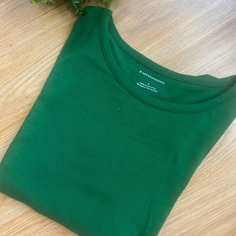 Anthropologie Green Short Sleeve Tee